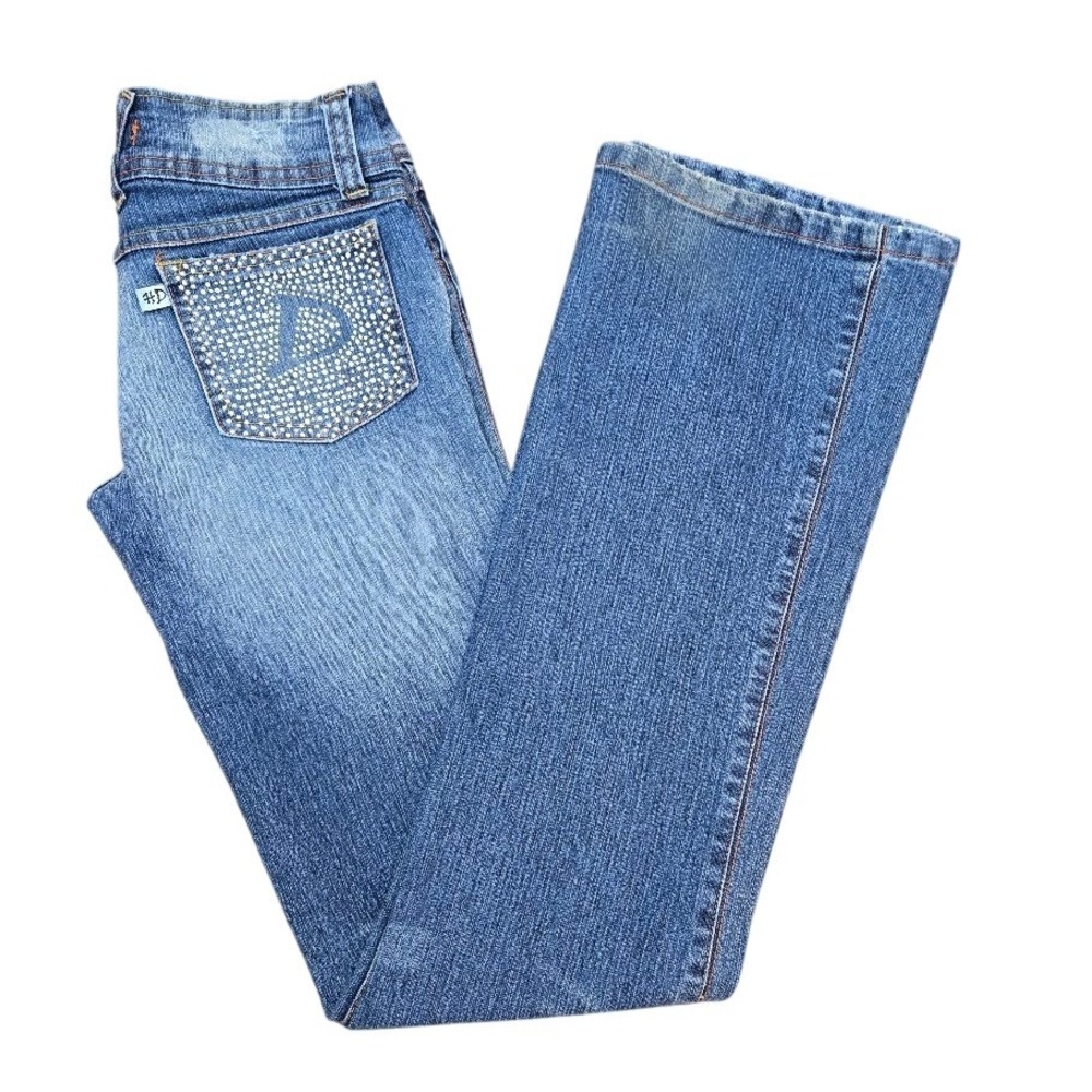 HD The Fashion Junkie Rhinestone‎ Low Rise Embellished Y2K Junior Sz 3
